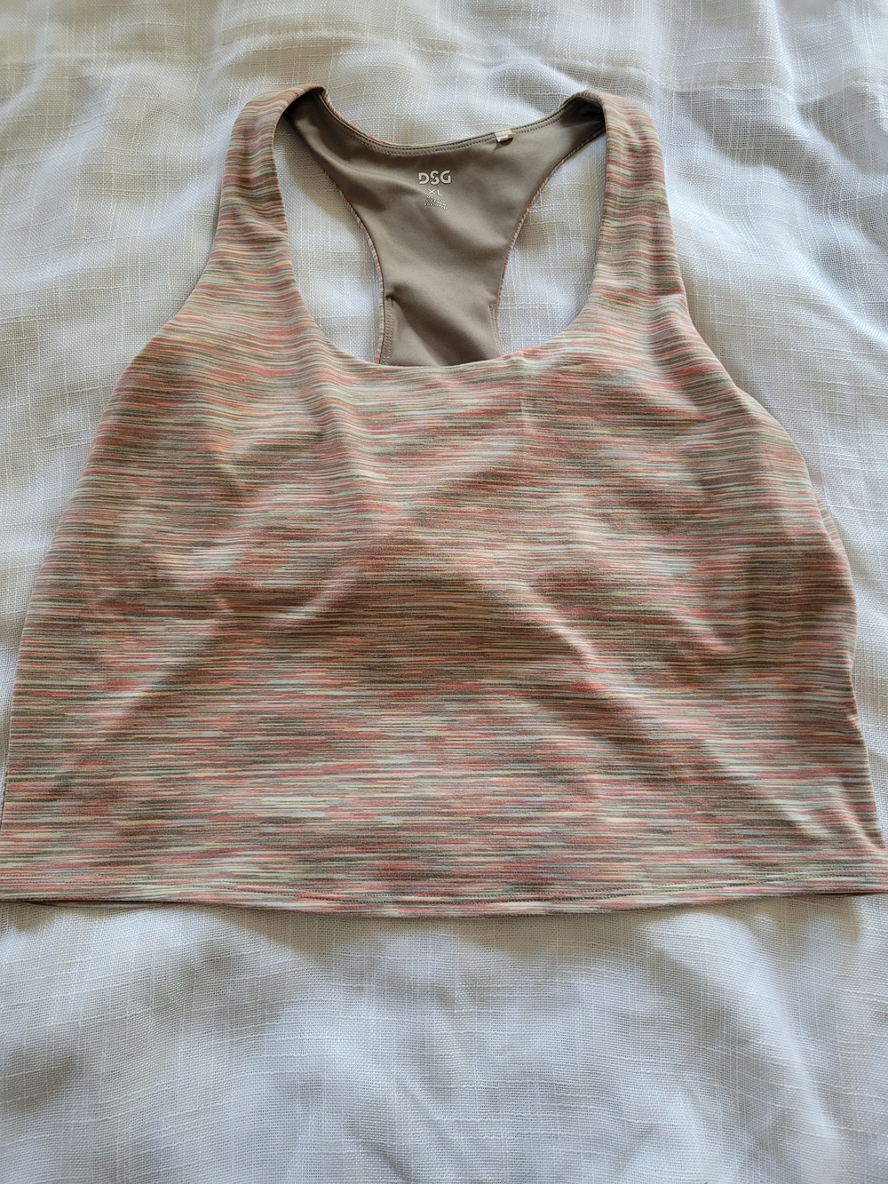 >DSG< Multi Colored Razor Back Crop Tank - Picture 2 of 7